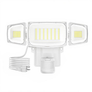 70W Motion Sensor Outdoor Light Plug in, Motion Flood Light Dusk to Dawn, LED Security Light IP65 Waterproof