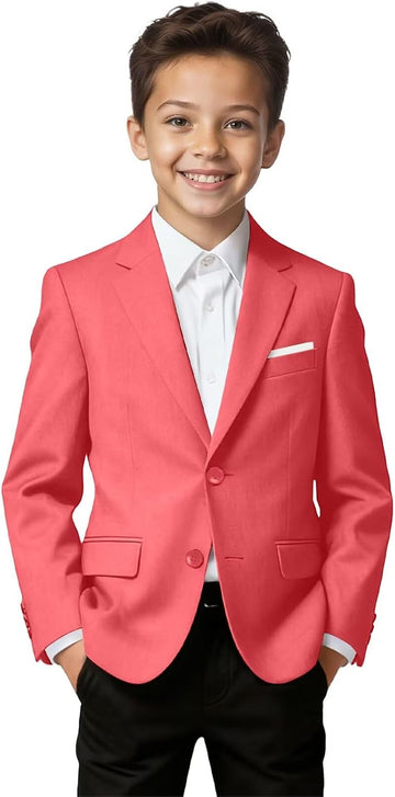 Boys Suit Jacket Slim Fit Sport Coat Kids Blazer for Boys Casual Formal Wedding Tuxedo Jacket