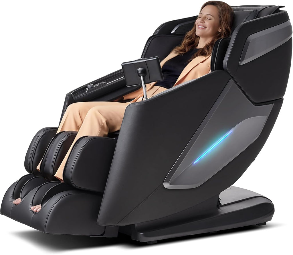 4D Massage Chair, Full Body Massage Chair, Zero Gravity Recliner w/ Intelligent Voice Control, 53.14" SL Track