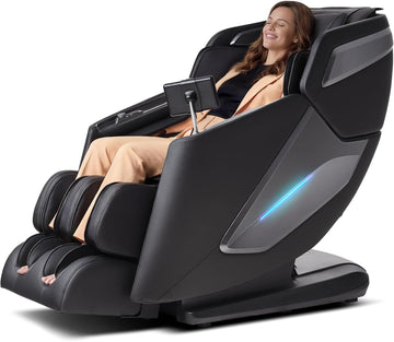 4D Massage Chair, Full Body Massage Chair, Zero Gravity Recliner w/ Intelligent Voice Control, 53.14" SL Track
