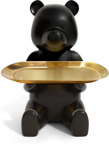 Key Bowl for Entryway Table, Bear Key Holder & Catch All Tray, Decorative Dish for Keys, Jewelry & Candy, Cute