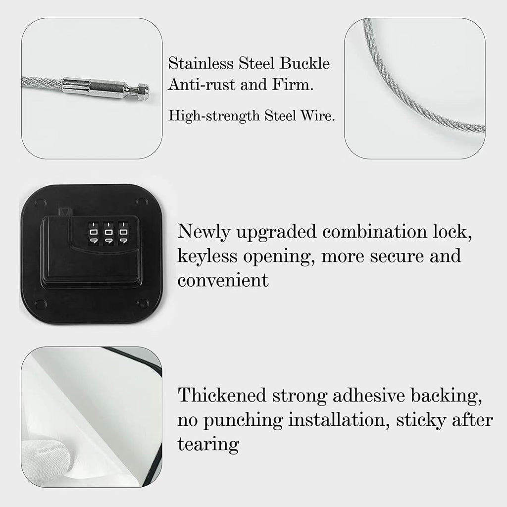 Child Safety Cabinet Locks,Fridge Lock,Closet Locks,Cabinet Lock,Black 2Pcs