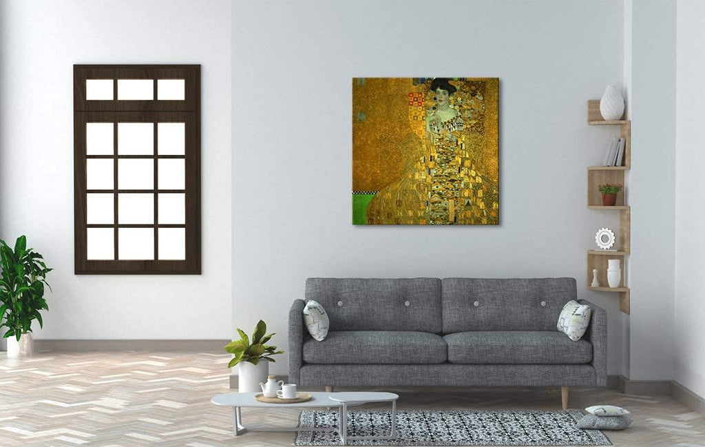 Portrait of Adele Bloch-Bauer I,1907 by Gustav Klimt Famous Paintings Reproduction Abstract Canvas Prints Artwork for