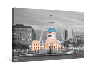 1 Piece Black and White Wall Art St. Louis Downtown Canvas Wall Art Wall Paintings Room Decor Old Courthouse Building