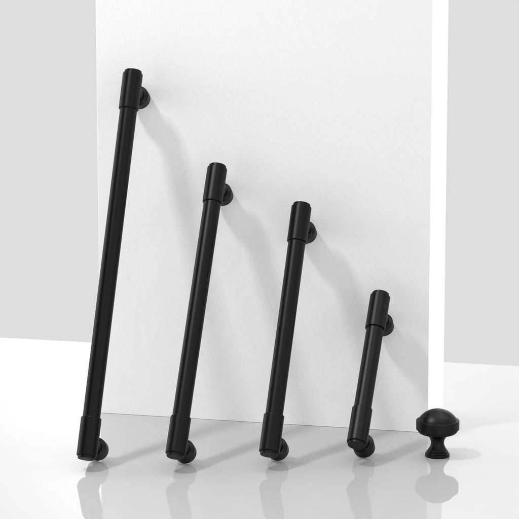 10 Pack Matte Black Cabinet Pulls 6.3 Inch(160mm) Kitchen Cabinet Handles Cabinet Hardware Drawer Pulls