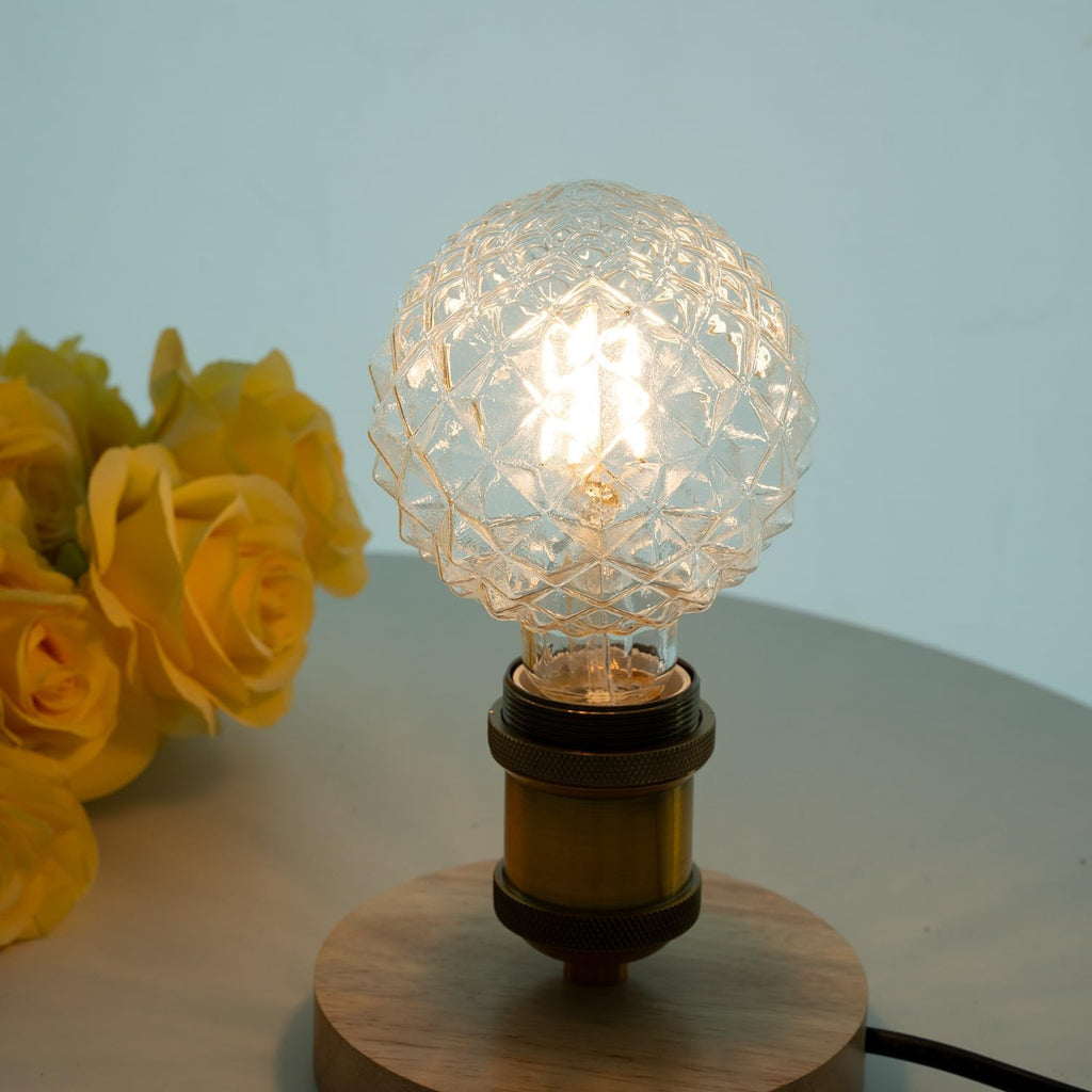 G30 Edison LED Bulb,4W 2500K Warm White 400lm E26 Hard Glass Non‐Dimmable Vintage Decorative Light Bulb