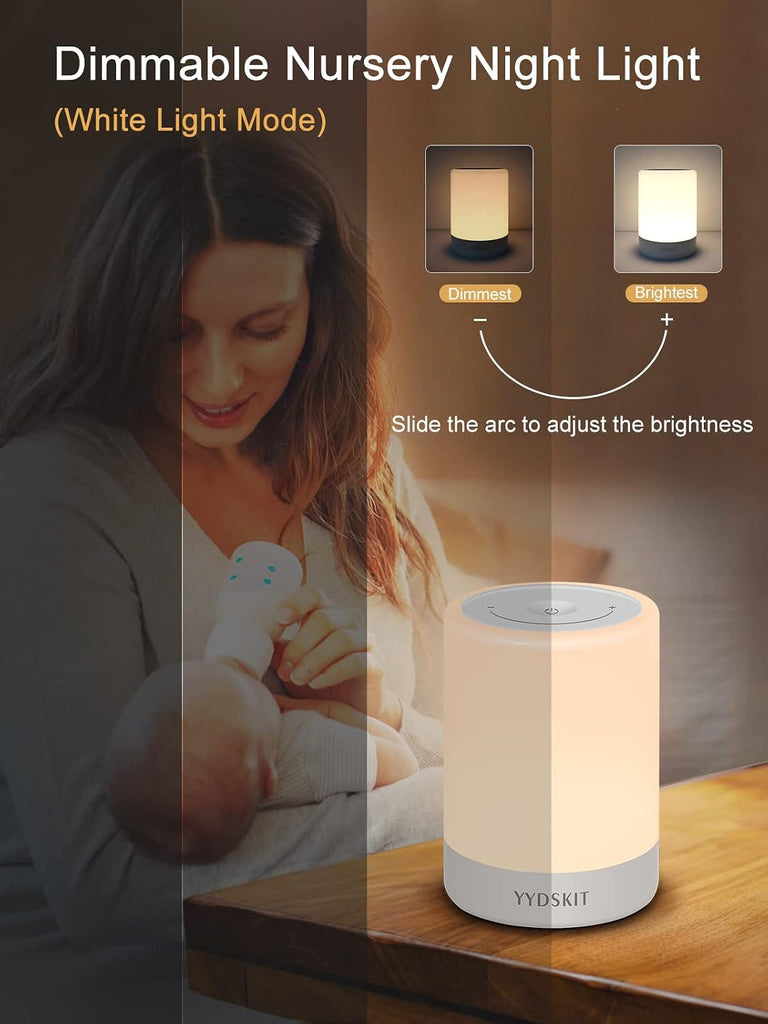 Baby Night Light, Nursery Night Lamp for Breastfeeding, Portable Nightlight for Kids Toddlers Bedroom, Warm & Soft
