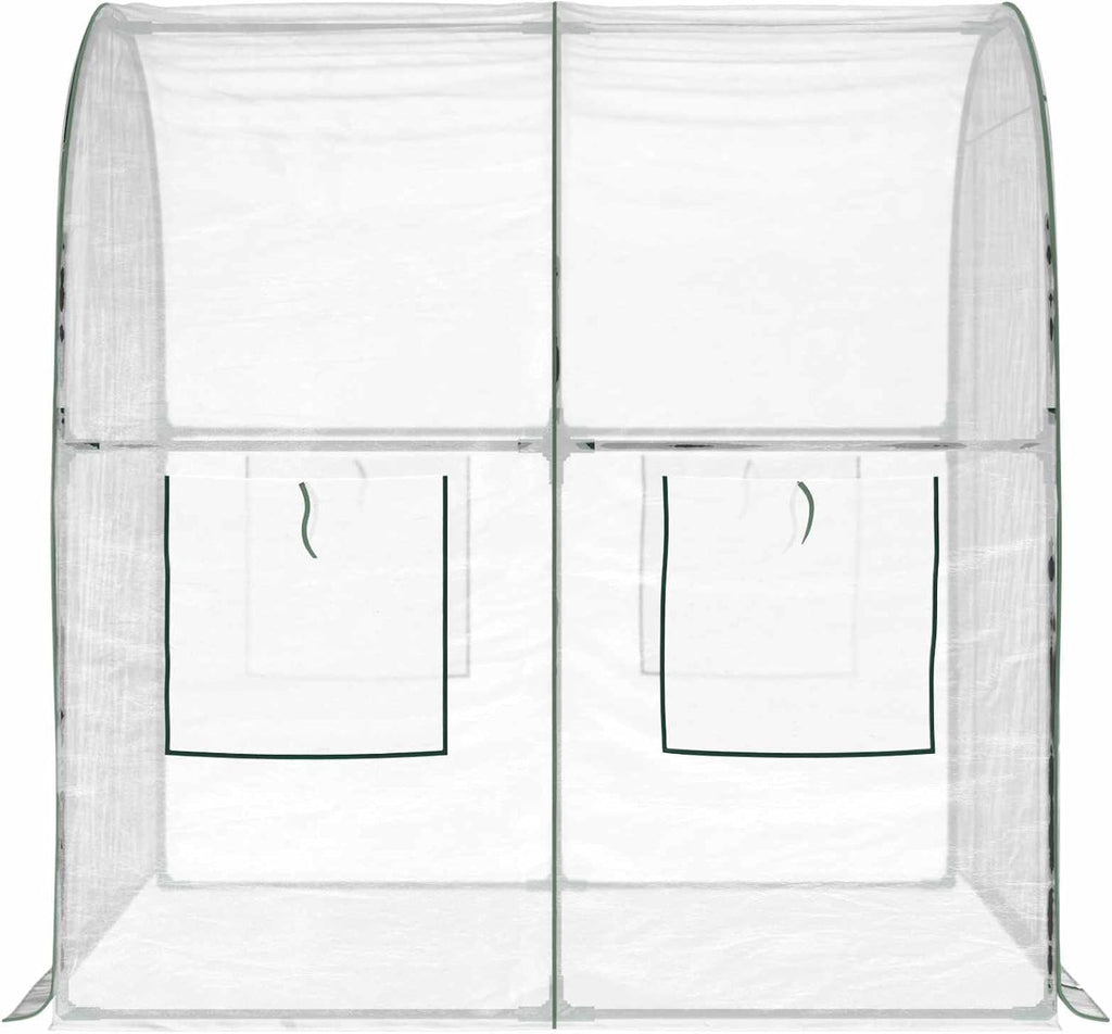 Portable Greenhouse for Outdoor Garden, PVC Plant Growing Cover with Powder-Coated Steel Frame, 62.99 x 78.74 x 75.79