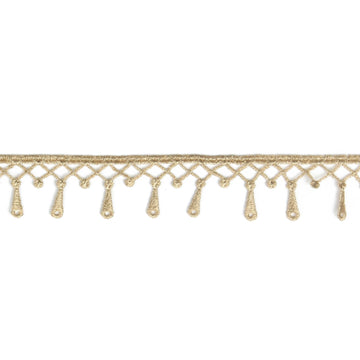 Gold Lace Fringe Trim for Sewing 1.29 Inch Wide #L99 - 5 Yards
