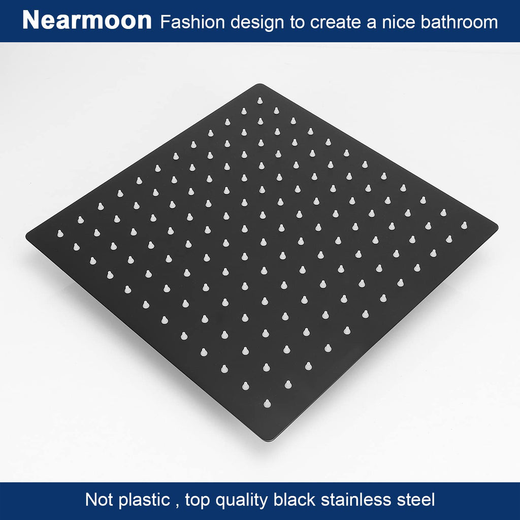 Rain Shower Head With Shower Arm, Ceiling Mount Square Shower, Stainless Steel Ceiling Rainfall Showerhead- Waterfall