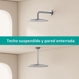 All Metal Rain Shower Head - Heavy Duty Stainless Steel, Easy Install, High Water Flow