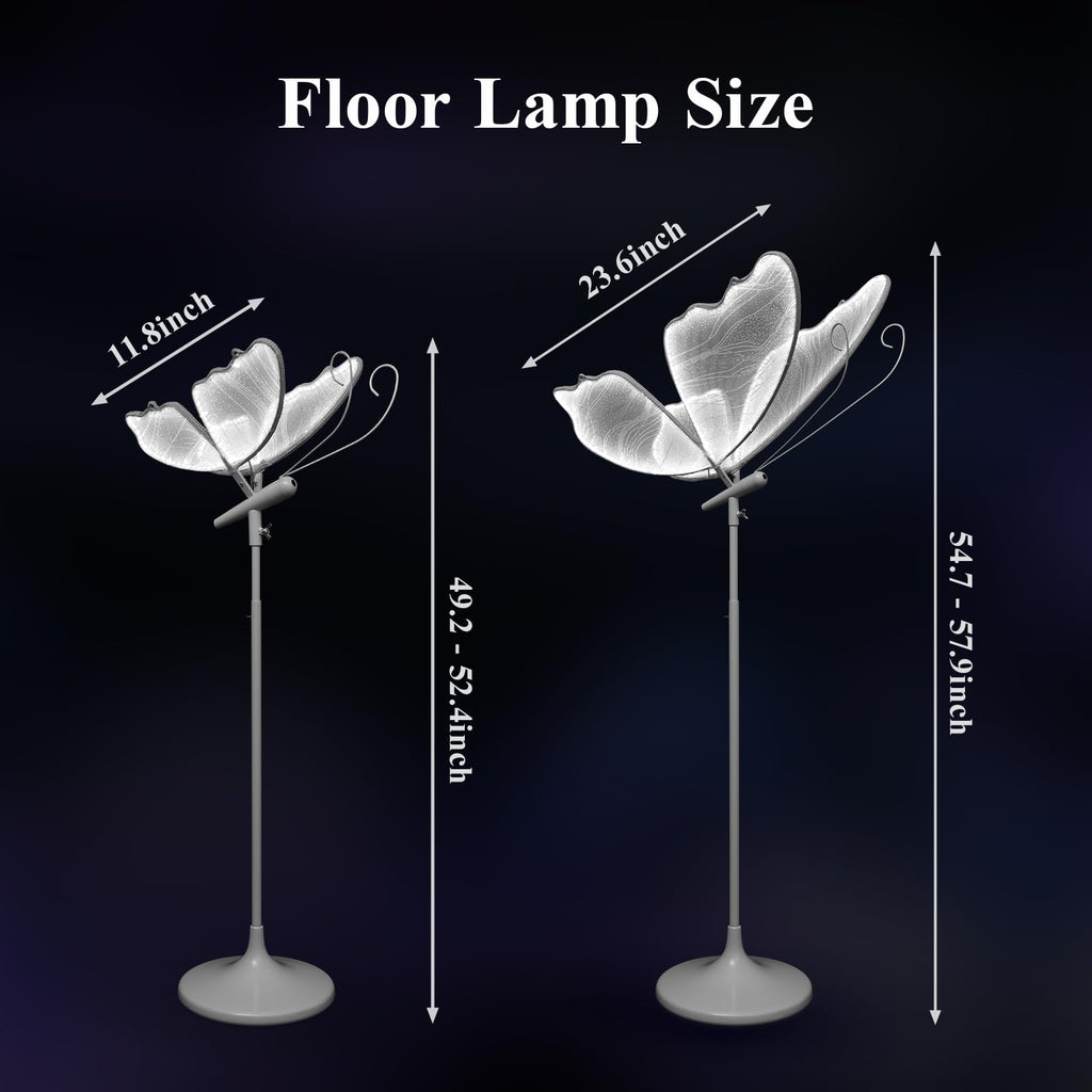 Wedding Butterfly Dimmable Floor Lamp LED Lights Decor with Remote Control