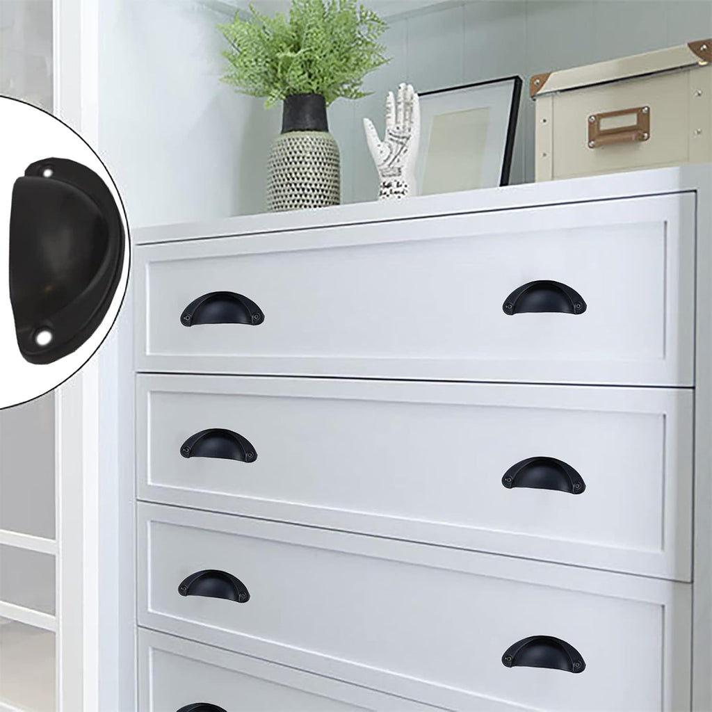 20 Pack Cabinet Hardware Bin Cup Drawer Pull, Cabinet Handles Drawer Knobs 2 1/2"(64mm) Hole Center