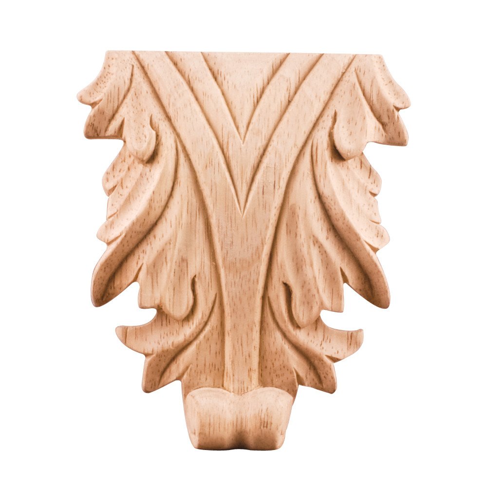 4.25 in. Curved Acanthus Applique (Cherry)