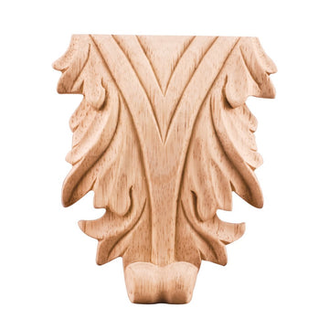 4.25 in. Curved Acanthus Applique (Cherry)