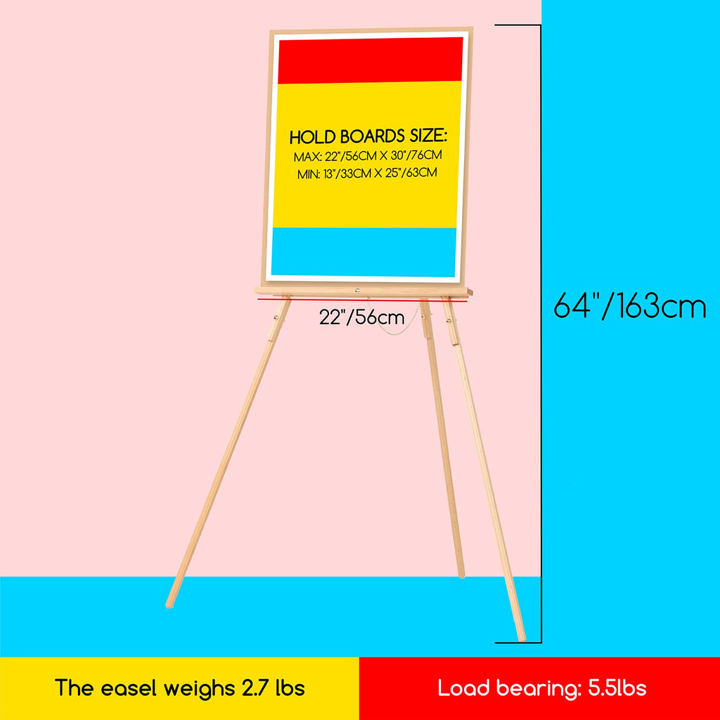 Wood Easel Stand for Display: Wooden Welcome Tripod Stand for Sign