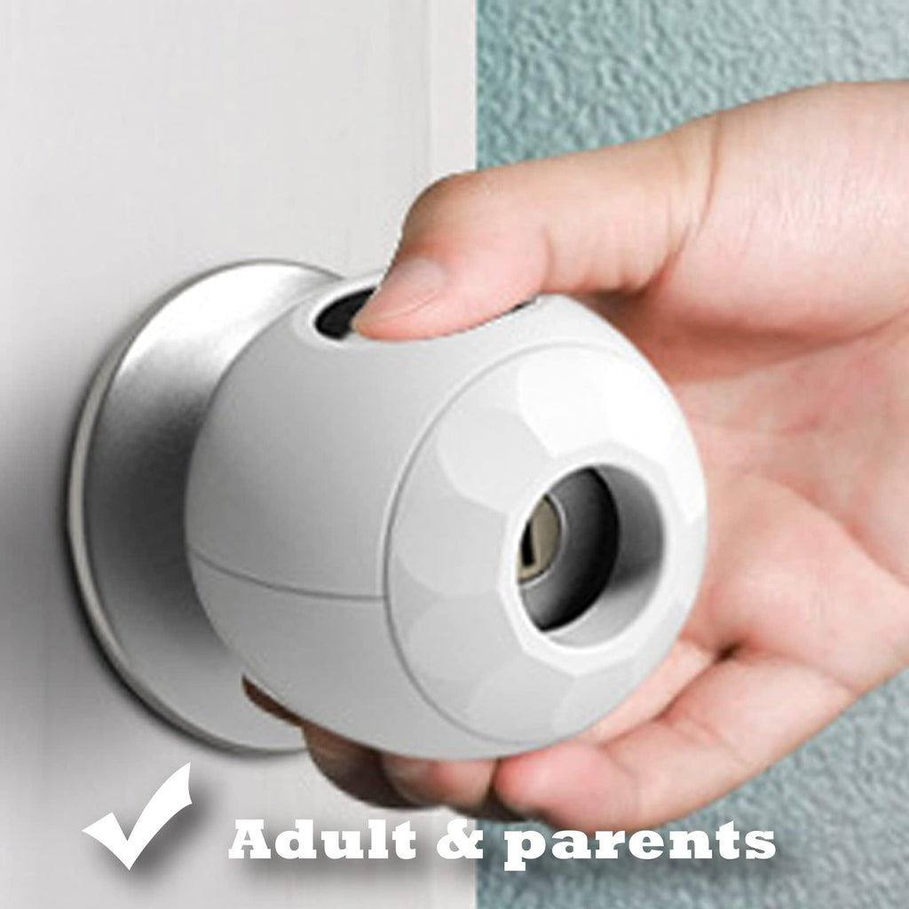 Childproof Door Knob Covers Babyproof (4 Pack) Child Door Locks Door Handle Baby Proofing Door Safety for Kids
