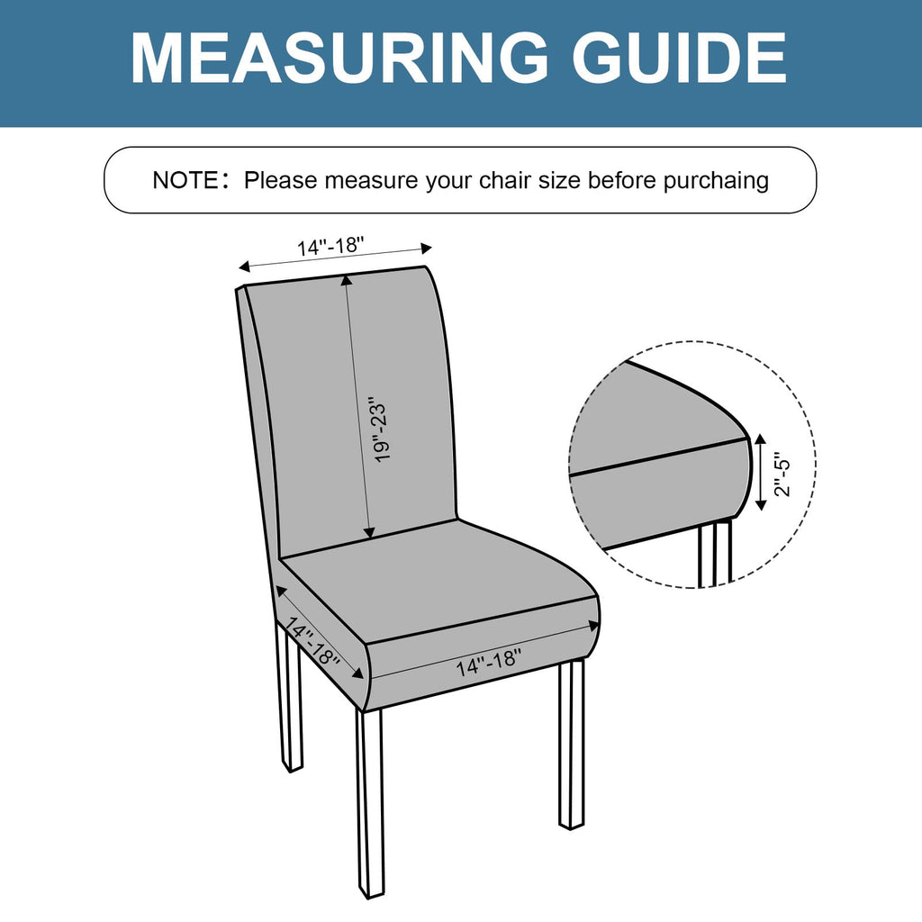 Waterproof Dining Room Chair Covers Set of 6 Slipcovers for Parson Chairs