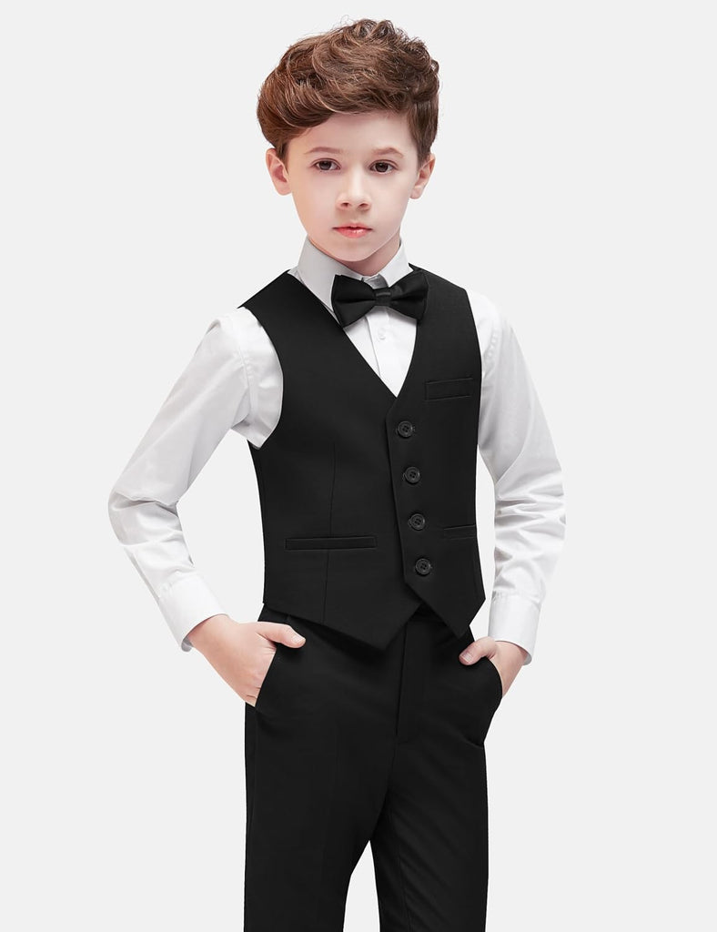 Boys Suit Piece & Piece Tuxedo for Kids with Suspenders