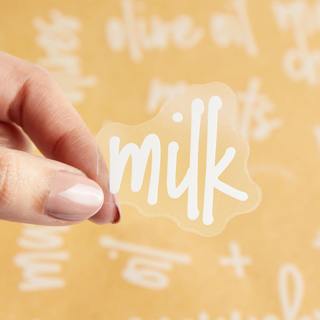Labels for Storage Bins - 158 Count, White Script Vinyl - Removable Waterproof Labels for Food Containers & Pantry, &