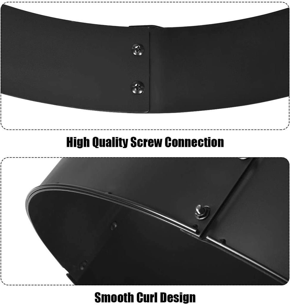 Fire Pit Ring Outdoor Firepit Rim Liner 30-Inch Inside Thick Heavy Duty Solid Steel fire Pit Insert, DIY Campfire