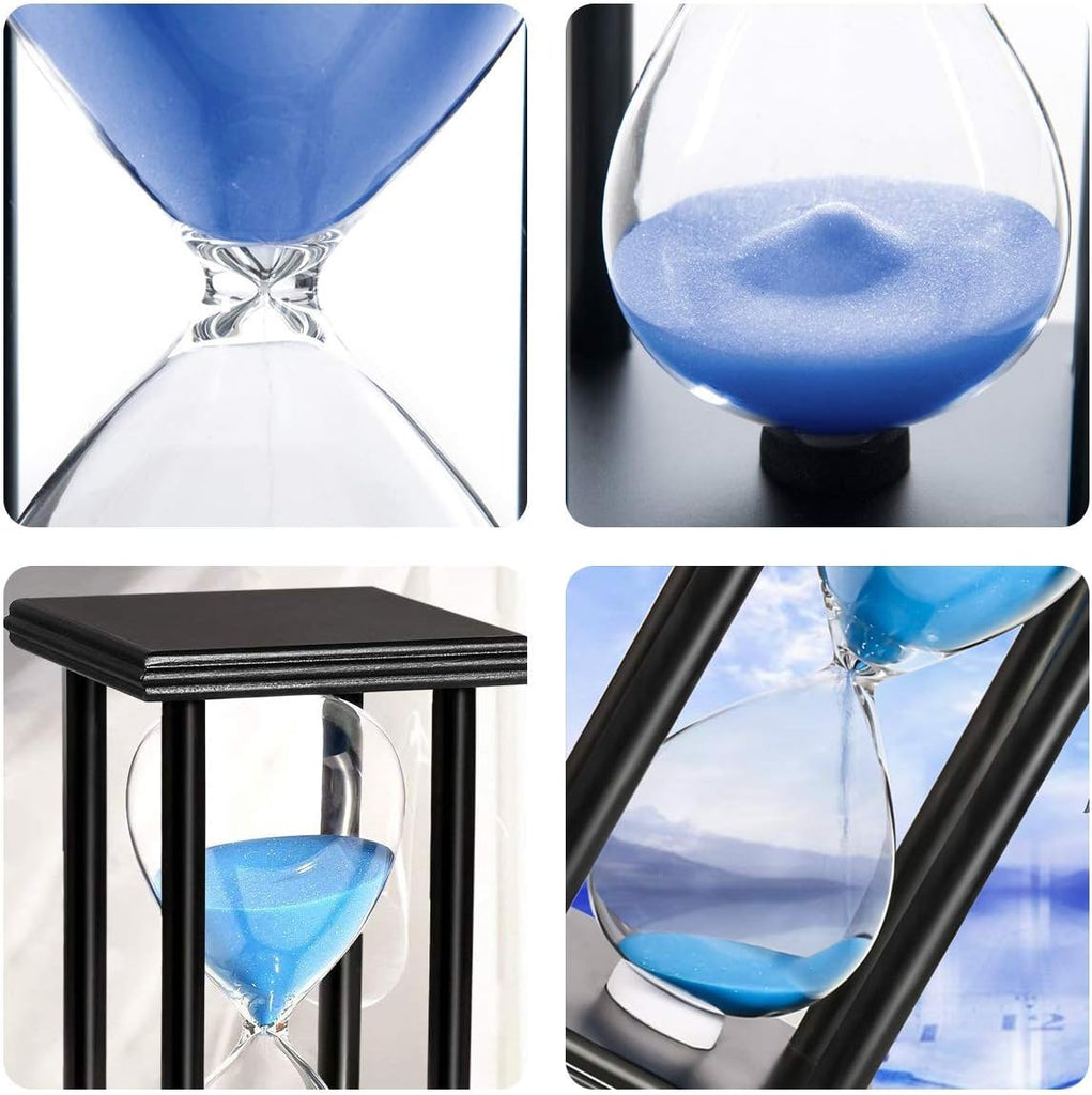Sandglass 60 Minutes Timer Hourglass 1 Hour for Ornament Decoration Xmas New Year Birthday Tea Coffee Table Book