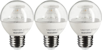 G16 LED Dimmable Decorative Globe Vanity Light Bulbs, Clear, 5W (40W Equiv.), 350 Lumens, Medium E26 Base, Mirror