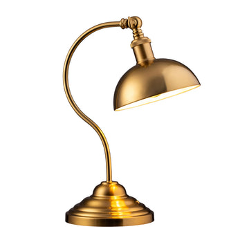 Bankers - Cordless LED Table Lamp, Battery-Operated, Rechargeable, 3-Level Dimming, Universal USB-C Charging, 180°