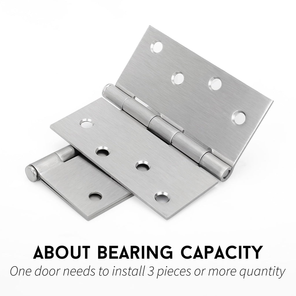 18 Pack Brushed Nickel Door Hinges 4 inch x 4 inch Door Hinges