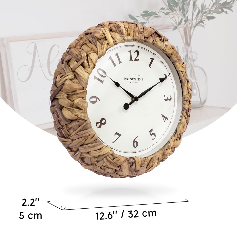 Farmhouse Series, Rustic Woven Clock