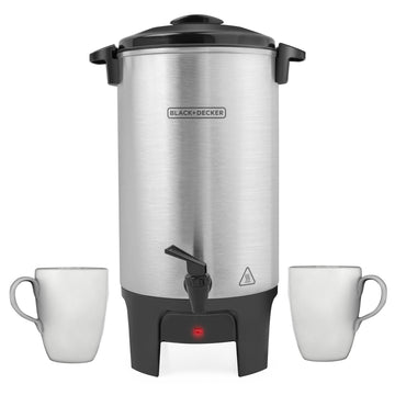 40-Cup Coffee Urn, Fast Brew with Drip-Free Spigot, Black