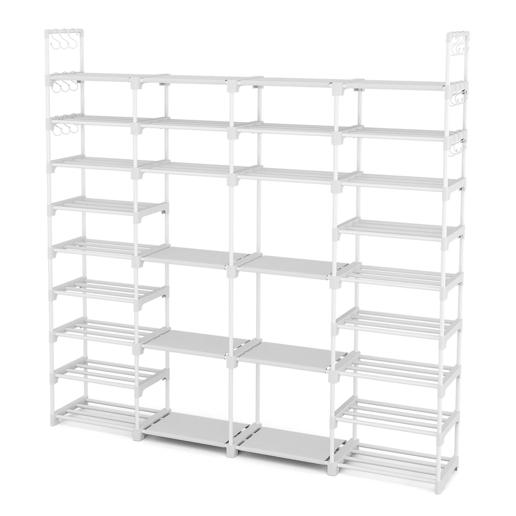 Large Shoe Rack Organizer Closet 64-68 Pairs 9-Tier Heavy Duty Tall Garage Shoe Rack Shoe Shelf Shoes Storage with 18
