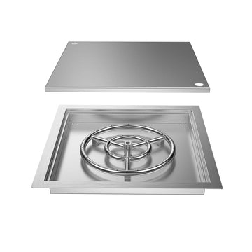 18 inch Square Stainless Steel Drop in Fire Pit Burner Pan