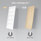 Double 18×84 Inch White Sliding Barn Door Slab with 6.6ft Hardware Kit Included, 5-Panel, MDF Wood P