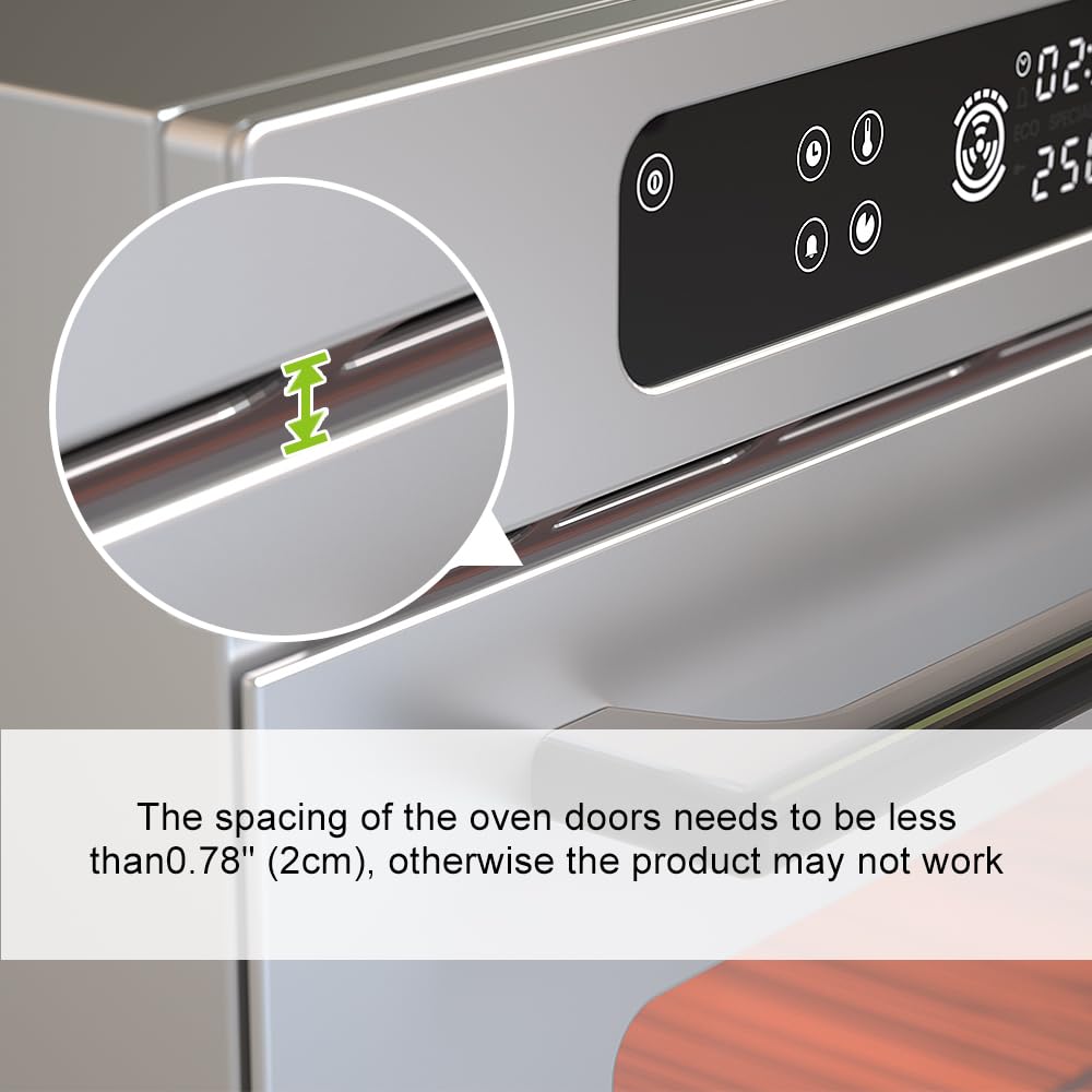1 Pcs Baby Safety Oven Door Lock, Double Button Oven Lock Safety (Clear-Black)