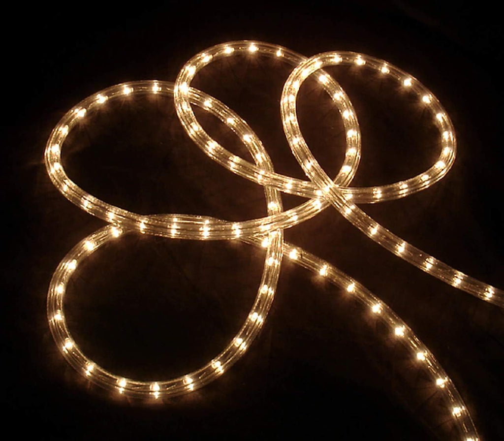 Flexible Incandescent Outdoor Christmas Rope Light - Clear - 100' Clear Wire