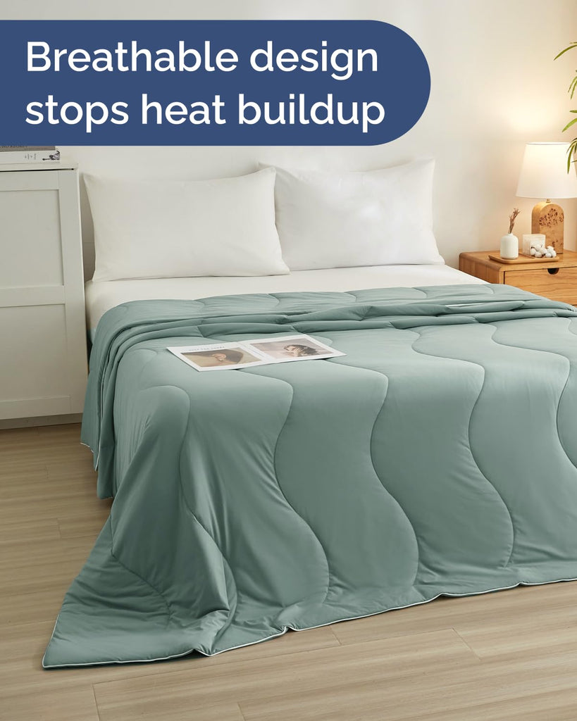 CGK Cooling Comforter Queen - Summer Blanket - 90x90 (Eucalyptus)