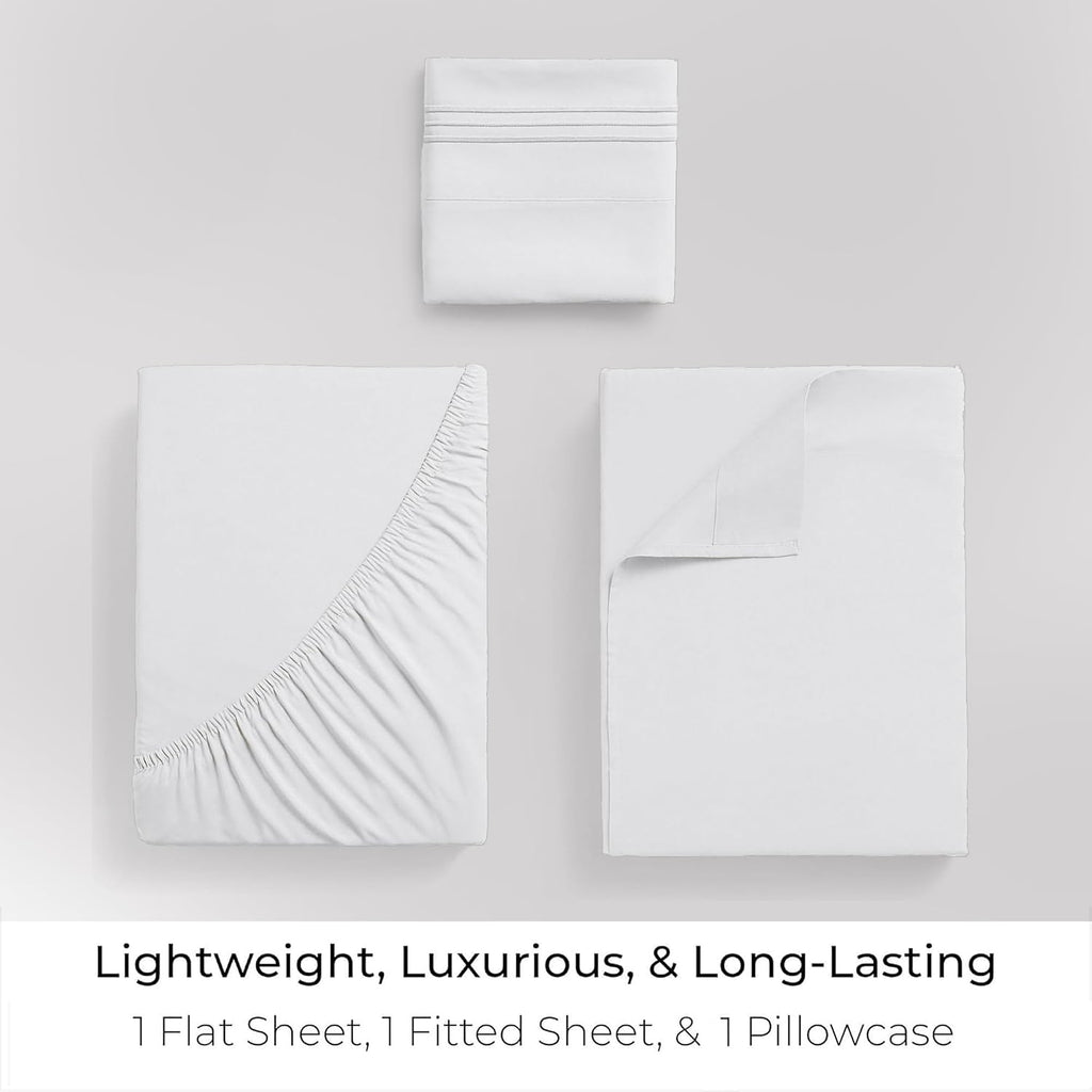 Iconic 4-Piece, Ultra Soft Sheet Set (Queen, White)