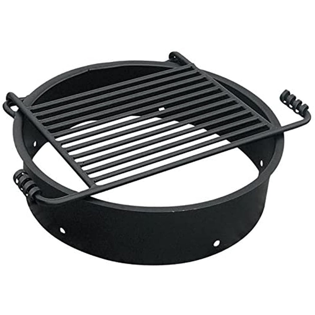 Fire Pit Rings - with Cooking Grates - 24 in, 3 Pack - Steel