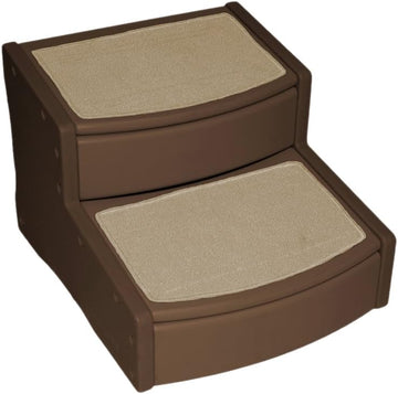 Extra Wide Pet Stairs, Chocolate