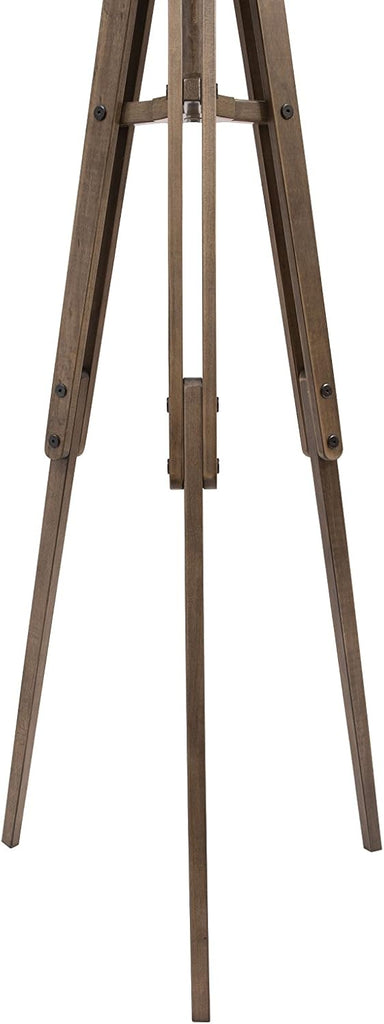 Creative Co-Op Tripod Style Wood Floor Lamp with Drum Shade