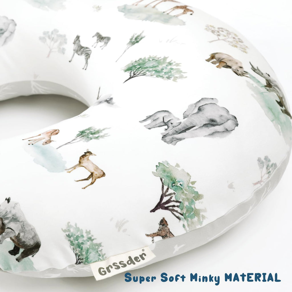 Nursing Pillow Cover Stretchy Minky Removable Nursing Covers for Breastfeeding Pillows, Ultra Soft Comfortable