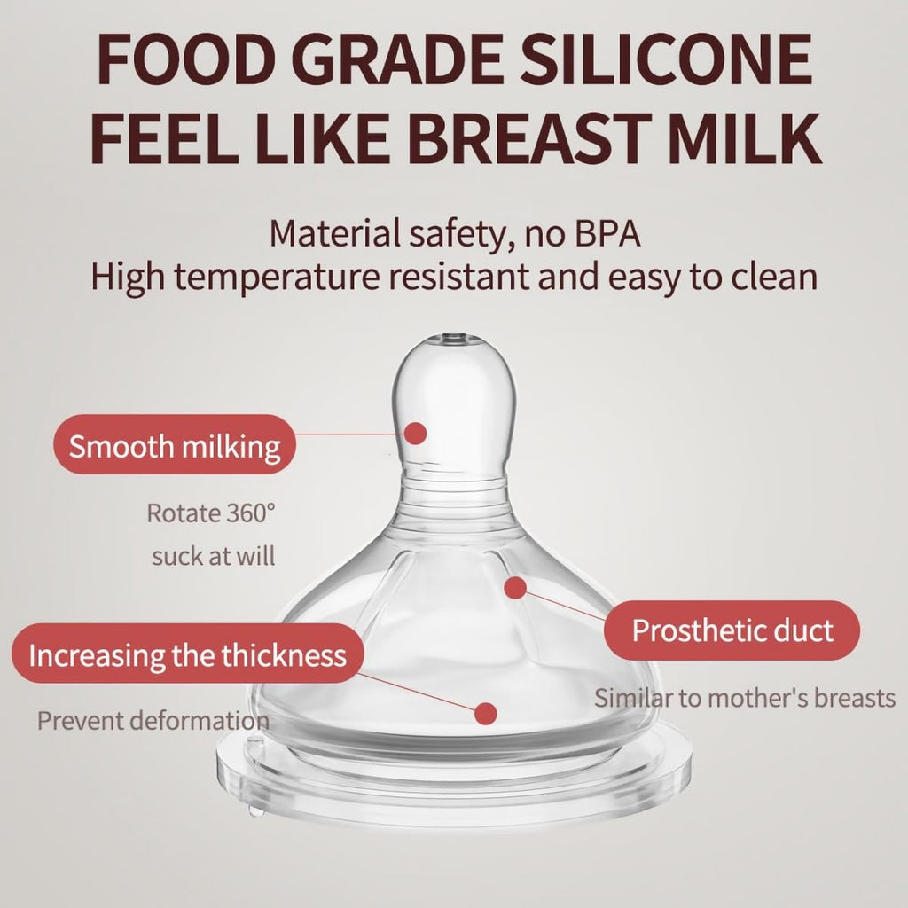 Baby Bottles, Weighted Straw Toddler Milk Bottles with Non-Slip Handle, Size + Variable Fast Flow, 12+ Months
