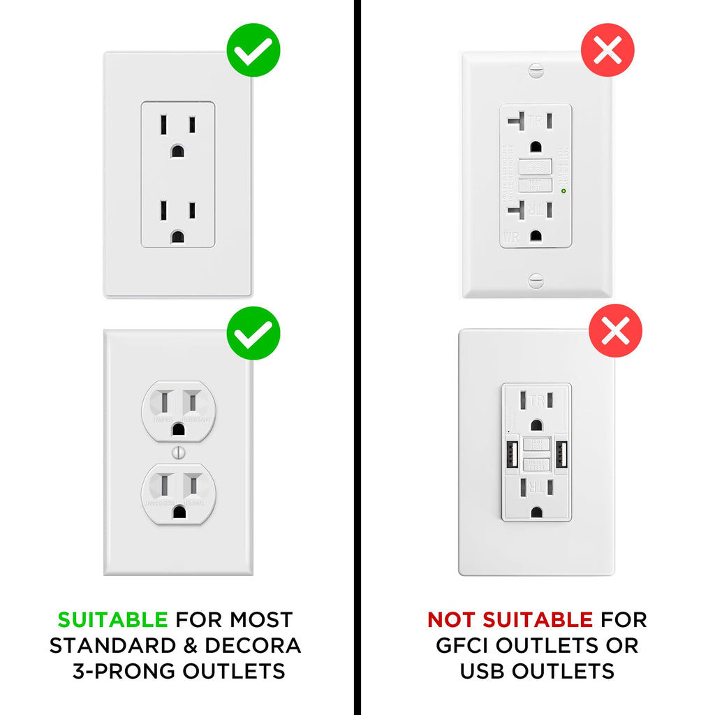 GlowGuard Childproof Outlet Covers & Night Light (1-Pack) | Secure & Tamper Resistant | Childproof, Babyproof