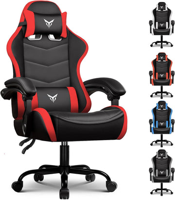 Gaming Chair, Video Game Chairs Racing Style PC Game Chairs 350lbs for Adults - Padded High Back Ergonomic Reclining