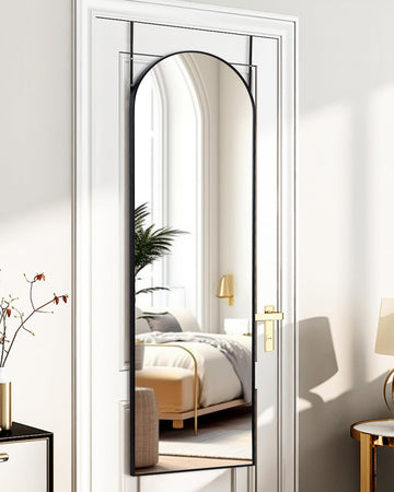 Full Length Mirror Door Hanging, Over The Door Mirror Full Length, 48"x14" Bathroom Door Mirror, Long Mirror Living