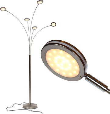 Orion Arc Floor Lamp, Tree Floor Lamp with 5 Adjustable Arms, Multi-Head Standing Lamp with Flexible Rotating LEDs