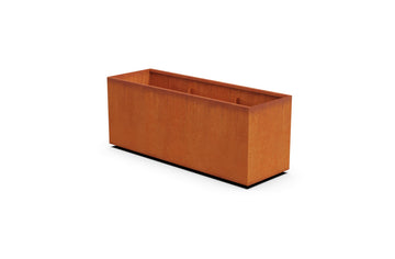 Extra Large Commercial Planter - 60-Inch (5 FT) Corten Steel Planter Box | Heavy Duty Metal s & Borders | Made in