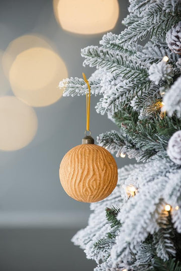 Luxury Glass Christmas Ball Ornaments Set of 6-3.9 Inch Gold Glitter Ornaments for Tree Designer Holiday Decor Party