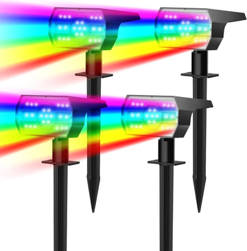 Solar Color Changing Lights - 4 Pack (Multicolor)